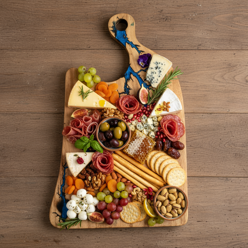 Charcuterie Board - Top View Full Spread
