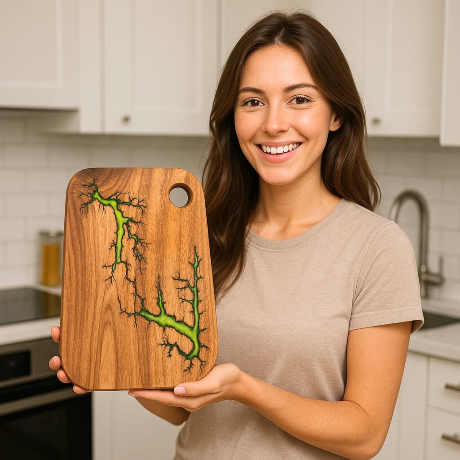 epoxy resin wood charcuterie board