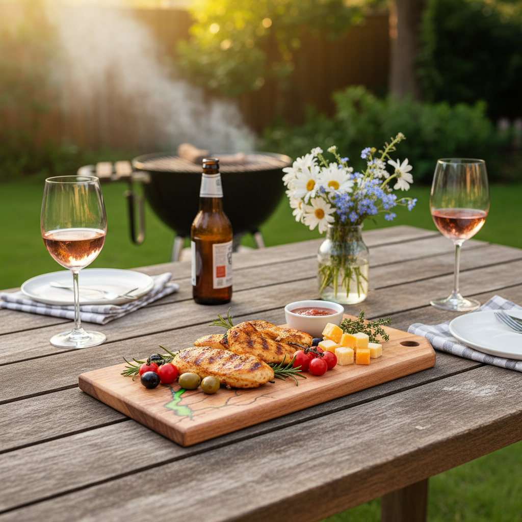 Green Fractal Board - BBQ Realistic Size 1