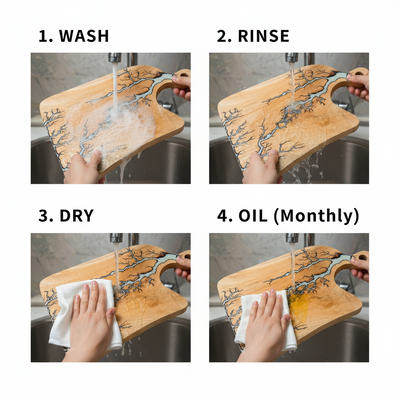 Handmade Charcuterie Board 16×10.5 – White Resin Wood Serving Platter | Nav Konst Acacia Cheese Board with Ivory Epoxy