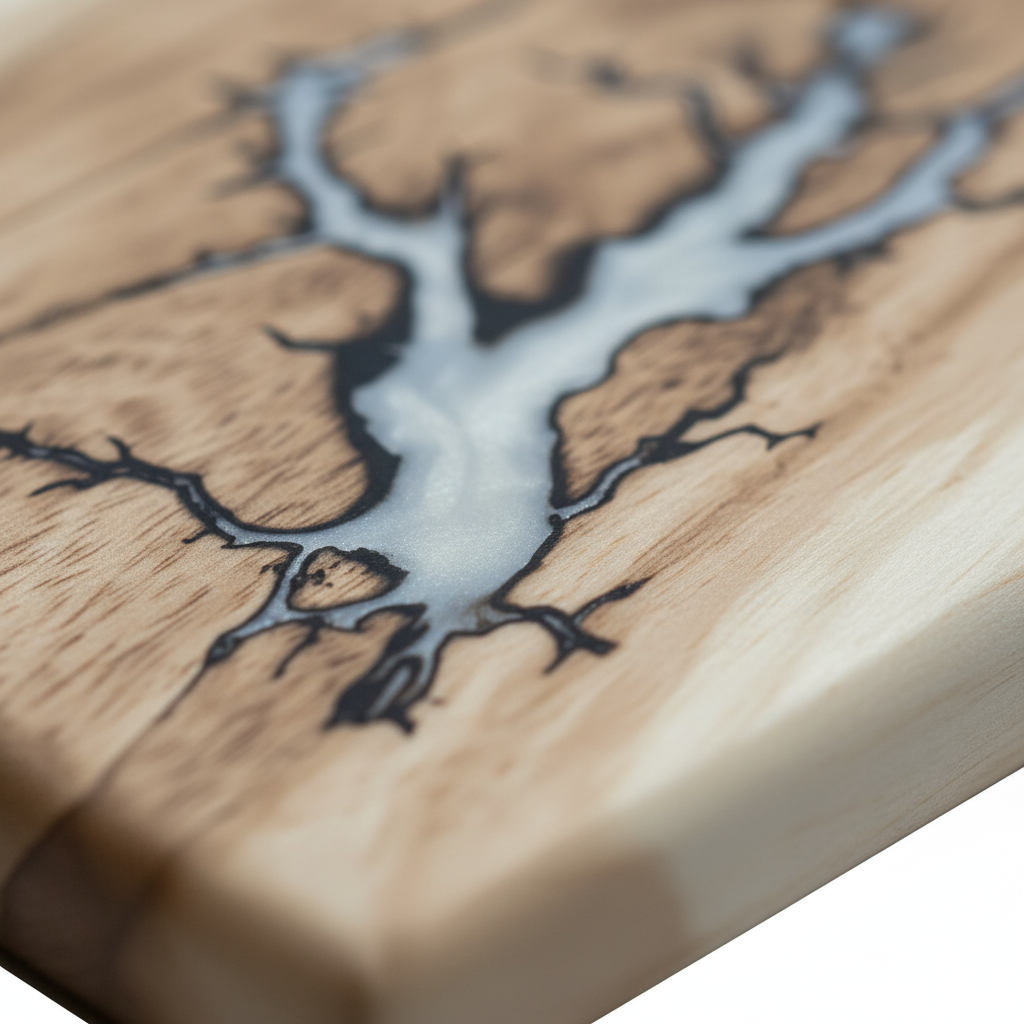 White Resin Board - Detail Shot